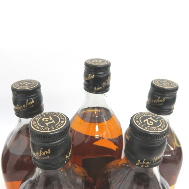 未開封★Johnny Walker【ジョニーウォーカー】 ブラックラベル 12年 黒キャップ 4本セット 1000/1125ml 箱なし