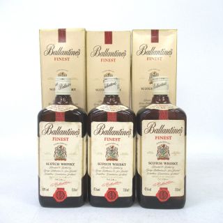 バリー(Bally)の未開封★Ballantine's【バランタイン】 ファイネスト 3本セット 750ml 箱付【中古】(ウイスキー)