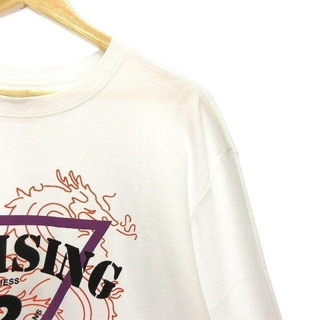 GUESS(ゲス)のゲス 19AW GUE88RISING Tシャツ 長袖 ロンT プリント M 白 メンズのトップス(Tシャツ/カットソー(七分/長袖))の商品写真