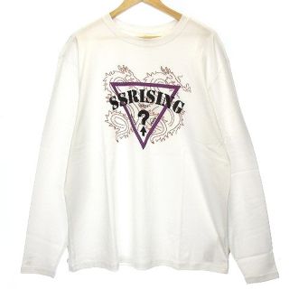 ゲス(GUESS)のゲス 19AW GUE88RISING Tシャツ 長袖 ロンT プリント M 白(Tシャツ/カットソー(七分/長袖))