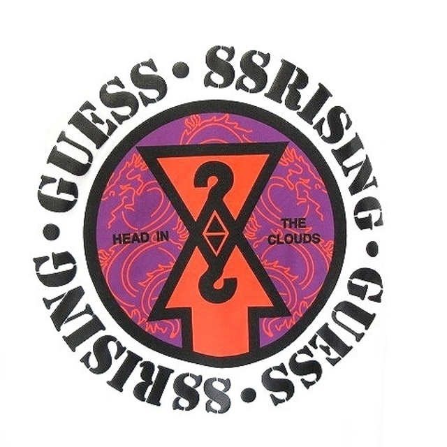 GUESS(ゲス)のゲス19AW GUE88RISING Tシャツ 長袖 ロゴ プリント M 白 メンズのトップス(Tシャツ/カットソー(七分/長袖))の商品写真