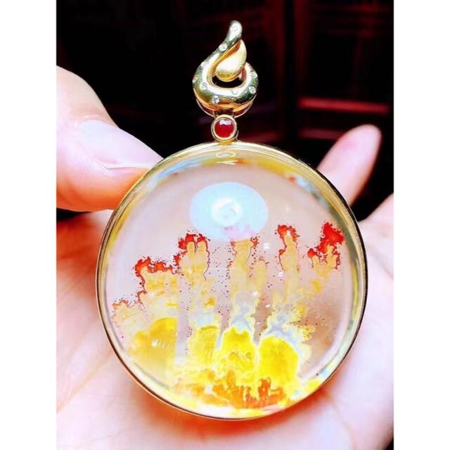 最新発見 ⭐︎【極上品】天然 オーロラクォーツ 36.3g k18 ペンダント