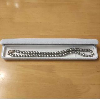 【PAT刻印入】黒系 真珠 パールネックレス 7〜7.5mm　アメリカ製　p16
