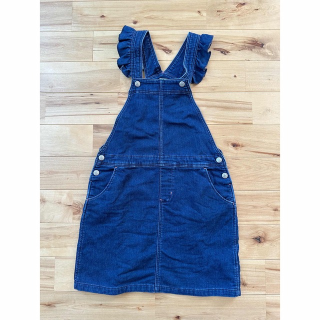 PETIT BATEAU(プチバトー)のプチバトー　デニム　ジャンパースカート　10ans キッズ/ベビー/マタニティのキッズ服女の子用(90cm~)(ワンピース)の商品写真