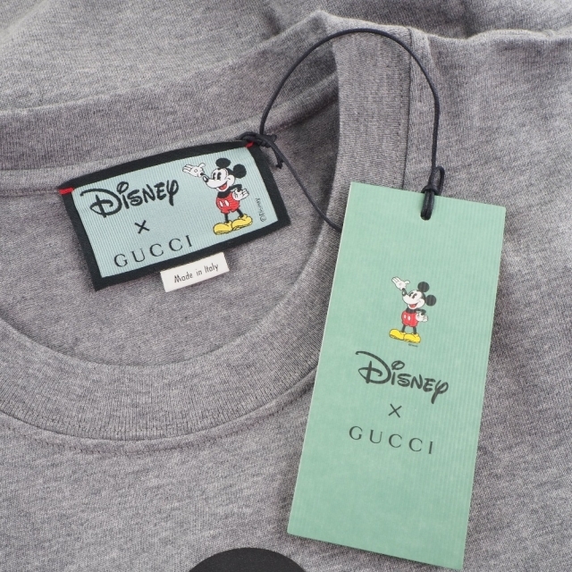 Gucci(グッチ)の【GUCCI】グッチ ミッキー ディズニーコラボ オーバーサイズ 565806 コットン 灰色 メンズ 半袖Ｔシャツ メンズのトップス(Tシャツ/カットソー(半袖/袖なし))の商品写真