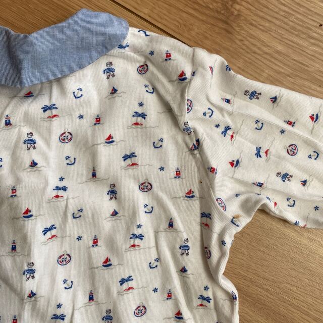 PETIT BATEAU(プチバトー)のプチバトー　70-80cm カバーオール　ロンパース キッズ/ベビー/マタニティのベビー服(~85cm)(カバーオール)の商品写真