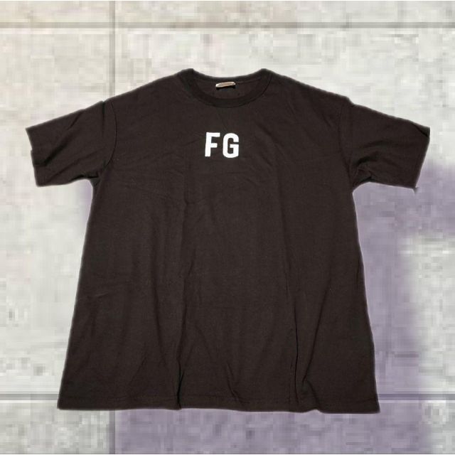 FEAR OF GOD【L】半袖Tシャツ ブラック ロゴプリント - 1