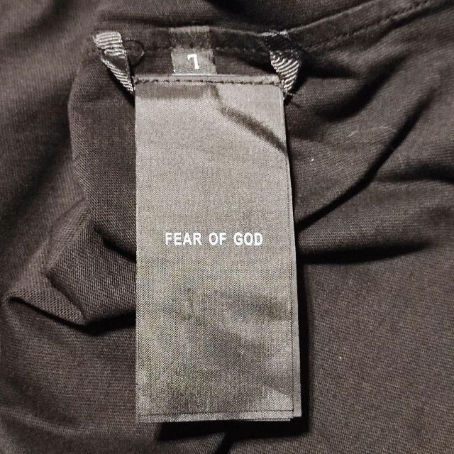 FEAR OF GOD【L】半袖Tシャツ ブラック ロゴプリント - 6