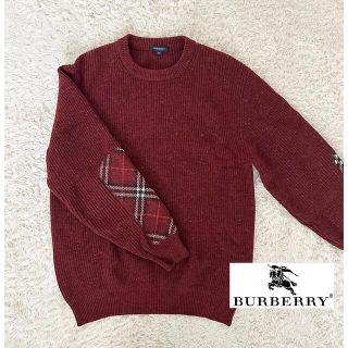 バーバリー(BURBERRY)のバーバリー ノバチェック ニット ウール ボルドー(ニット/セーター)