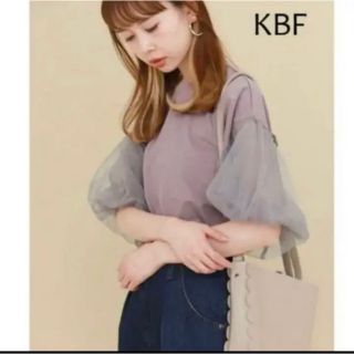 ケービーエフ(KBF)のKBF チュール袖 トップス(Tシャツ(長袖/七分))