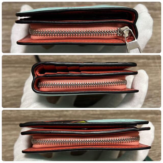 美品 ロエベ ケン プライス コンパクト ジップウォレット 二つ折り財布