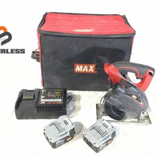 ☆品☆ MAX マックス 14.4V 充電式チップソーカッタ PJ-CS52MA バッテリー3個付き 充電器付き 切断機 電動工具 59853