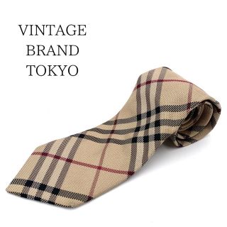 バーバリー(BURBERRY)のBURBERRY バーバリー ネクタイ ノバチェック ビジネス カジュアル フォーマル シルク    ブラウン 茶 メンズ 人気 美品【中古品】(ネクタイ)