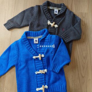 プチバトー(PETIT BATEAU)のプチバトー ニットカーディガン2枚(カーディガン/ボレロ)