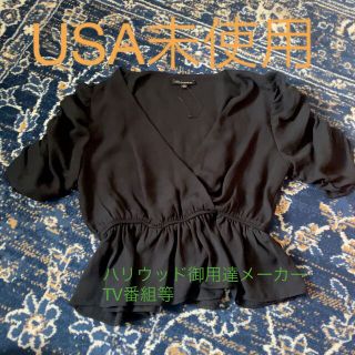 クラス(Class)の新品US 黒 トップス  L Vネック マスプロ ブラジル zara 社交ダンス(カットソー(長袖/七分))