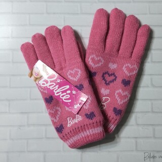 バービー(Barbie)の新品　バービー　手袋　Barbie　ピンク　ハート　小学生　女の子(手袋)