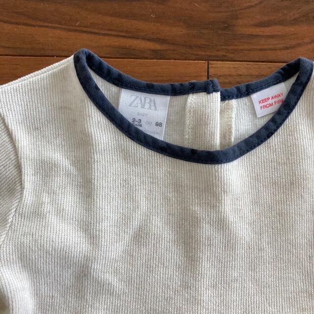 ZARA KIDS(ザラキッズ)のZARA baby 切り替えワンピース　ドット　98 キッズ/ベビー/マタニティのキッズ服女の子用(90cm~)(ワンピース)の商品写真