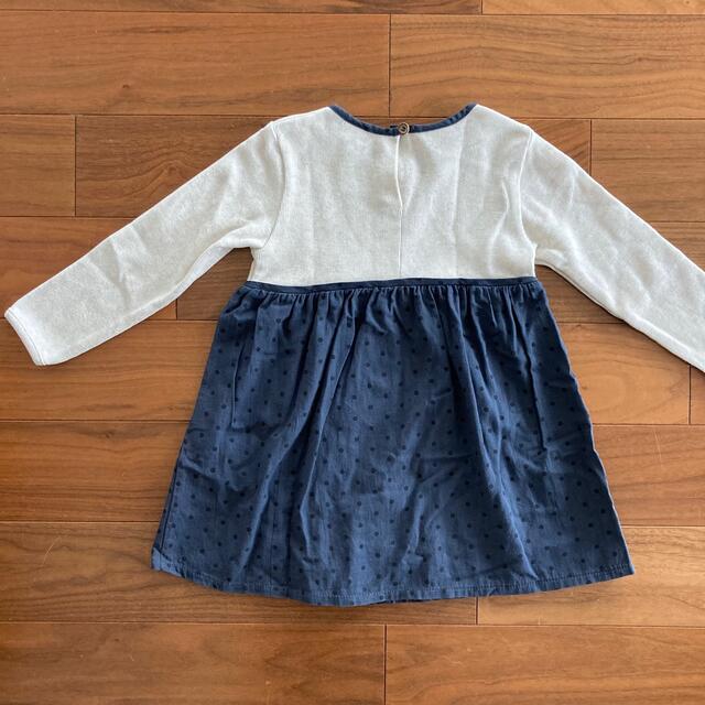 ZARA KIDS(ザラキッズ)のZARA baby 切り替えワンピース　ドット　98 キッズ/ベビー/マタニティのキッズ服女の子用(90cm~)(ワンピース)の商品写真