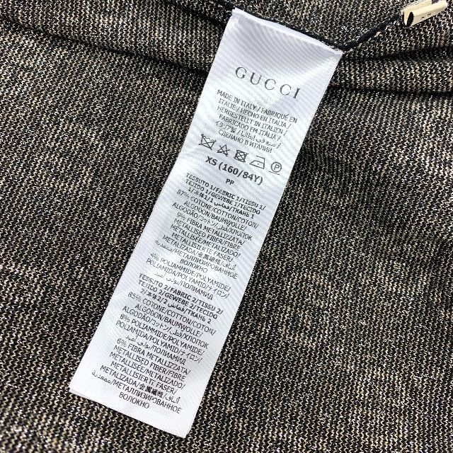 Gucci - 5201 グッチ GGジャカード ラメ 半袖 襟付き ワンピース