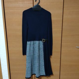 ブラックレーベルクレストブリッジ(BLACK LABEL CRESTBRIDGE)のブルーレーベルクレストブリッジ　ニットワンピース　38(ひざ丈ワンピース)