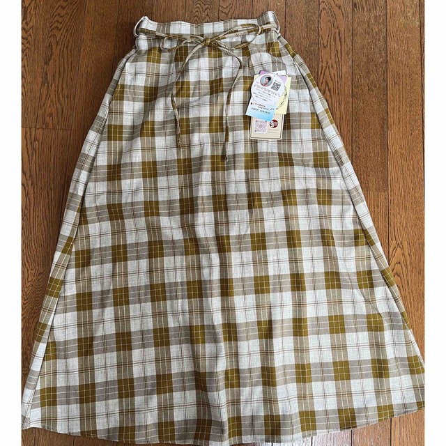 しまむら(シマムラ)のしまむら　さっぴ　sappi 　フレアスカート　チェック柄　黄色　イエロー レディースのスカート(ロングスカート)の商品写真