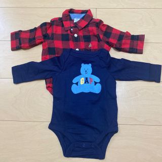 ベビーギャップ(babyGAP)のGAP ベビー服 ロンパース 3-6month 2枚セット(ロンパース)