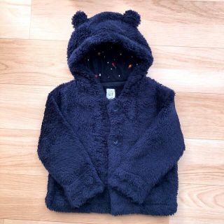 ベビーギャップ(babyGAP)のGAPbaby クマさんの耳付きモコモコフワフワアウター(ジャケット/コート)