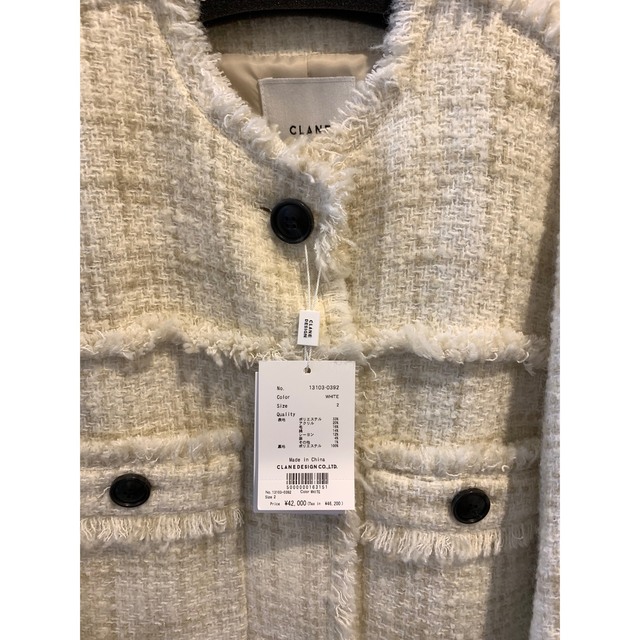 CLANE NO COLOR TWEED JACKET サイズ2-eastgate.mk