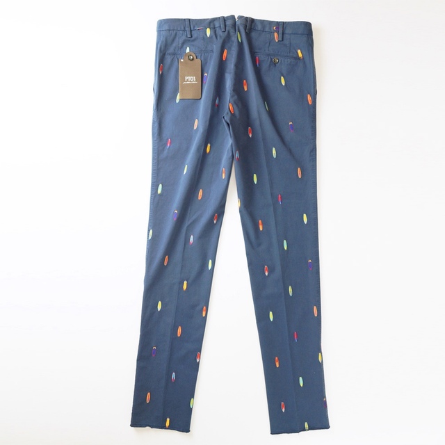 BARNEYS NEW YORK 新品PT01ピーティーゼロウーノカラフル刺繍ストレッチスラックスパンツ50/86の通販 by ☆OMNICHIC☆ 新品PT01ピーティーゼロウーノカラフル刺繍ストレッチスラックスパンツ50 86