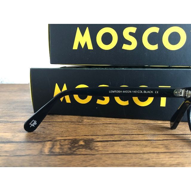 MOSCOT LEMTOSH 44 BLACK 度なしクリア・カラー付き 2