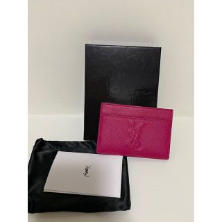 サンローラン(Saint Laurent)の新品　SAINT LAUREN サンローラン カードケース　名刺入れ　ピンク(名刺入れ/定期入れ)