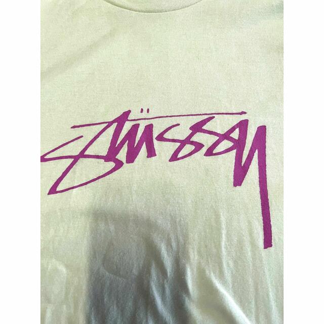STUSSY - 【STUSSY】ストックロゴ ロンT ビッグロゴ シャツ 黄 STUSSY - 【STUSSY】ストックロゴ ロンT ビッグロゴ シャツ 黄