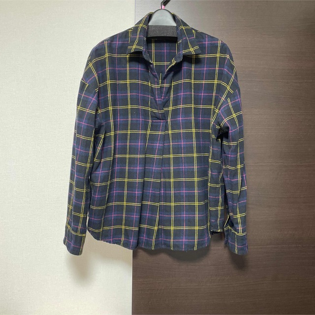 UNIQLO(ユニクロ)のユニクロ フランネルチェックスキッパーシャツ(長袖) レディースのトップス(シャツ/ブラウス(長袖/七分))の商品写真