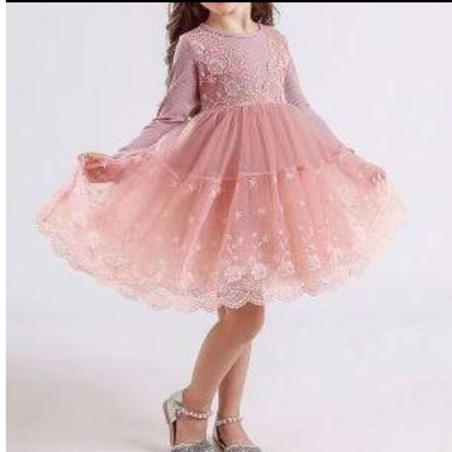 かわいい♡キッズ ワンピース レース キッズ/ベビー/マタニティのキッズ服女の子用(90cm~)(ワンピース)の商品写真