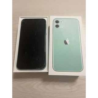 iPhone - iphone 11 64GB 画面割れありの通販 by みん｜アイフォーン