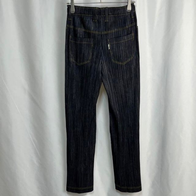 極美品】2007 PLEATS PLEASE デニム転写 プリーツパンツ-