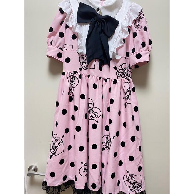 Angelic Pretty(アンジェリックプリティー)の【激レア】DollyDot ワンピースAPピンク レディースのワンピース(ひざ丈ワンピース)の商品写真