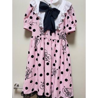 アンジェリックプリティー(Angelic Pretty)の【激レア】DollyDot ワンピースAPピンク(ひざ丈ワンピース)