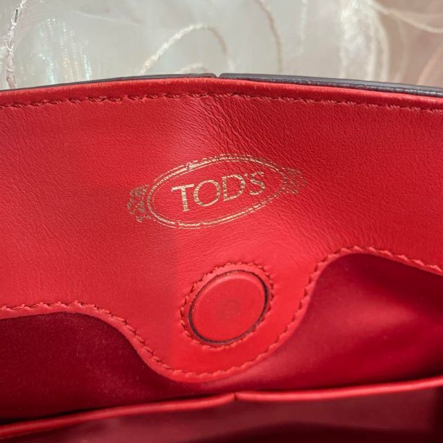 ☆超美品☆TOD'S トッズ Dバッグ 2WAY ショルダーバッグ 赤系 【半額