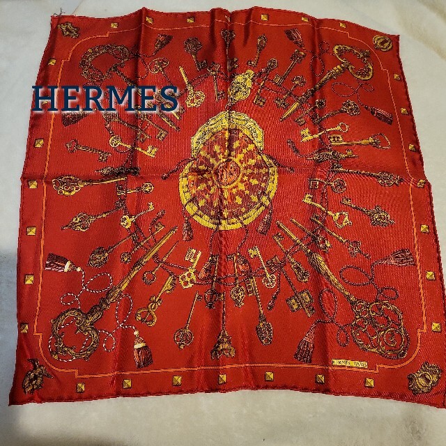 タグ付き　未使用　HERMES　エルメス　スカーフ　カレ45　レ クレレディース