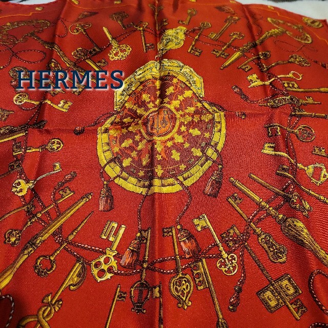 タグ付き 未使用 HERMES エルメス スカーフ カレ45 レ クレ 今だけ特別