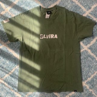 レア 怪文書 ELVIRA tee エルビラ プリントTシャツ L 緑 グリーン(Tシャツ/カットソー(半袖/袖なし))