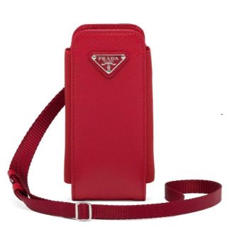 PRADA - 新品PRADA プラダ ネックストラップ付スマホケース赤の通販