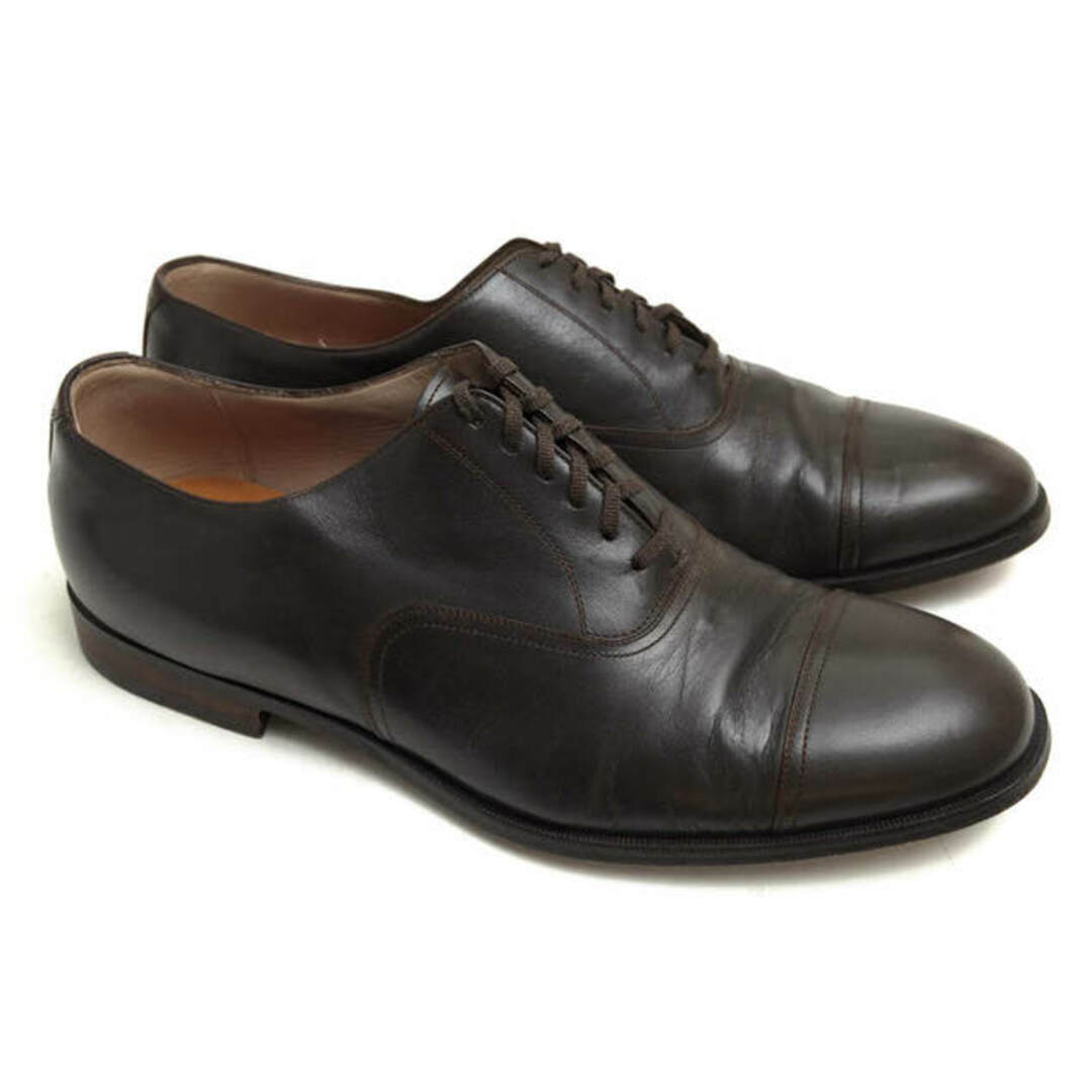 ベネトン メンズ 本革 靴 ビジネスシューズ 25.5cm ブラウン 未使用