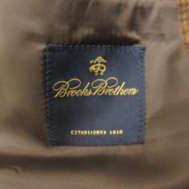 Brooks Brothers(ブルックスブラザース)のブルックスブラザーズ  テーラードジャケット チェック  茶 40 ■SM0 メンズのジャケット/アウター(テーラードジャケット)の商品写真