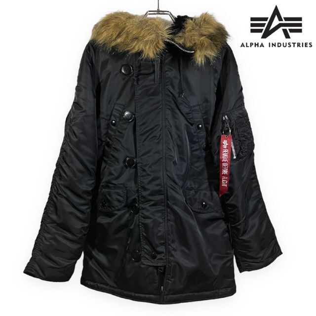美品 ALPHA INDUSTRIES N-3B 米軍 フライトジャケット 黒 上質で快適