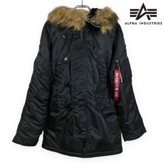 アルファインダストリーズ(ALPHA INDUSTRIES)の美品 ALPHA INDUSTRIES N-3B 米軍 フライトジャケット 黒(フライトジャケット)