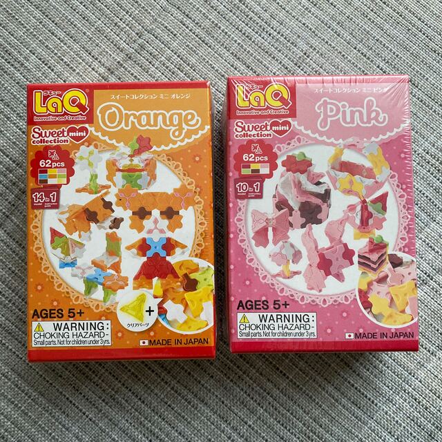 LaQ スイートコレクション　pink、orange キッズ/ベビー/マタニティのおもちゃ(知育玩具)の商品写真