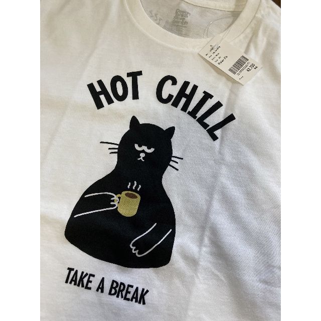 Design Tshirts Store graniph(グラニフ)の定価2750円　graniphグラニフ Tシャツ SSサイズ／白 CAT 猫 レディースのトップス(Tシャツ(半袖/袖なし))の商品写真