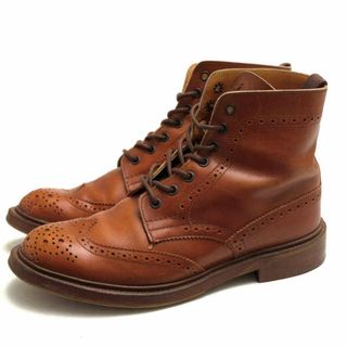 トリッカーズ(Trickers)のトリッカーズ／Tricker's レースアップブーツ シューズ 靴 レディース 女性 女性用レザー 革 本革 ブラウン 茶  L5180 MALTON Brogue Boots モールトン ダブルソール カントリーブーツ ウイングチップ レザーソール ウイングチップ(ブーツ)